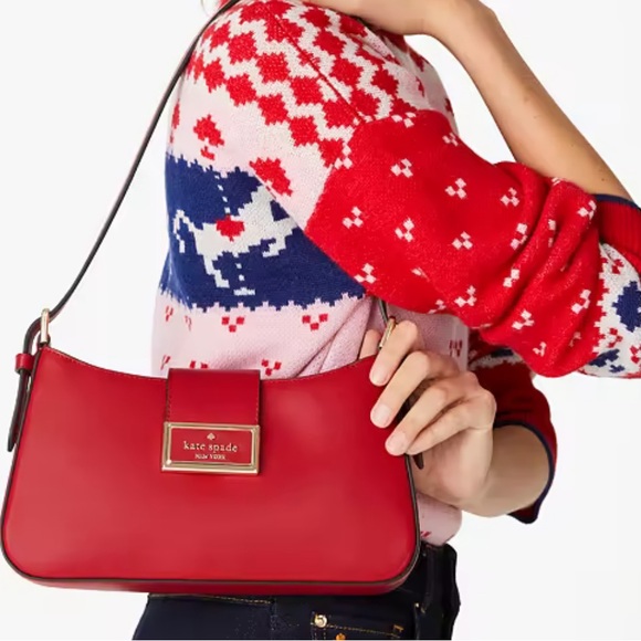 Kate Spade Red Reegan Small Shoulder Bag - Picture 2 of 4
